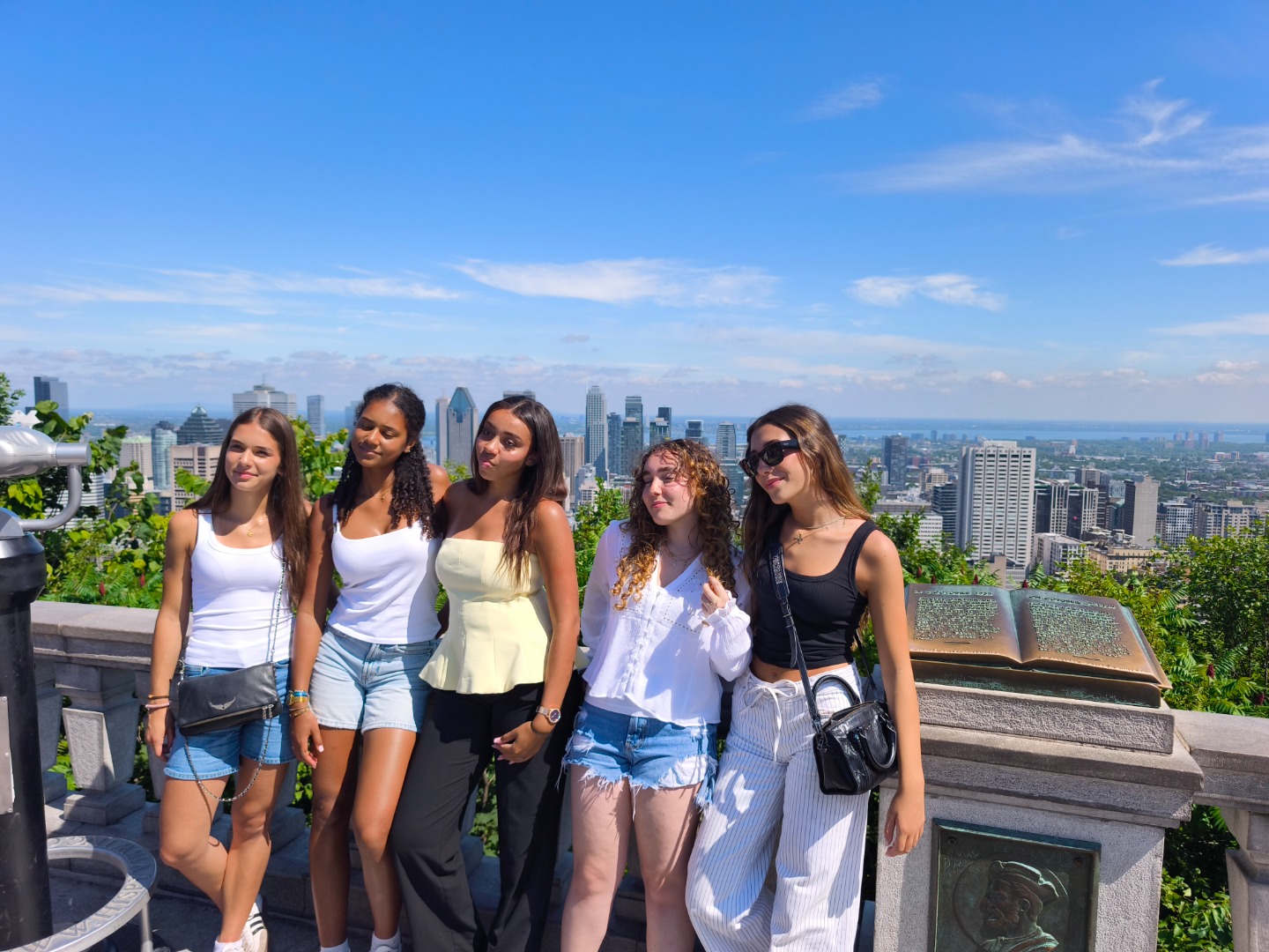 Une vue panoramique inoubliable depuis le Mont Royal, moment phare du séjour linguistique et culturel.