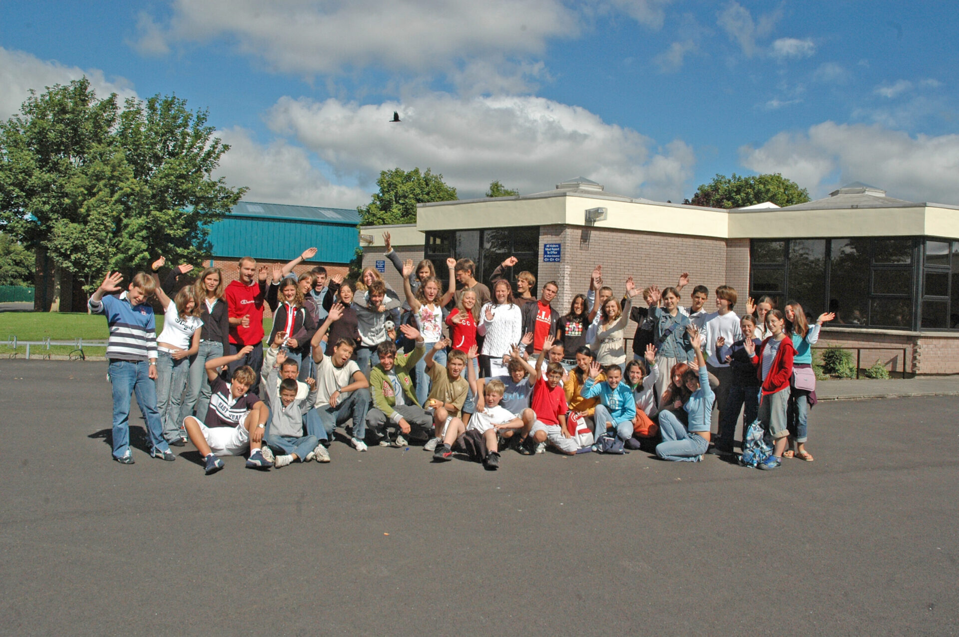 Groupe d’adolescents participant à un séjour linguistique à Cork.